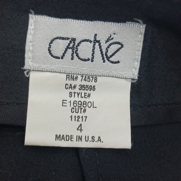 Cache Black Mini Skirt Womens Size 4 Lace-Up Side Detail Bodycon Y2K Sexy - Picture 5 of 6